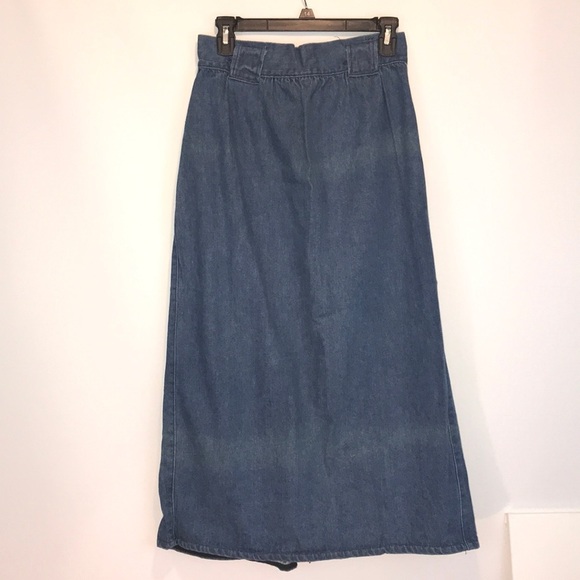 Mc Mac Long Jean Skirt 100% Cotton Size 9/10 - Picture 4 of 7